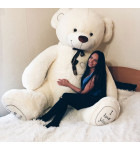 Плюшевый медведь Рикко 260 см белый